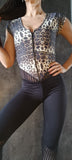 Overall Infinity with Zipper - Animal & Black
