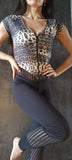 Overall Infinity with Zipper - Animal & Black