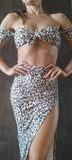 Set High waisted Sexy Skirt Charmosa  - Leopard