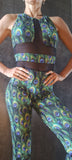 Elegant Jumpsuit Manifesto  - Peacock print