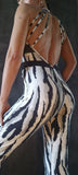 Elegant Jumpsuit Manifesto  - Zebra print