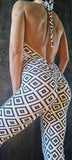 Elegant Jumpsuit Passion - Black & White print