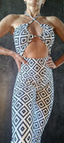 Elegant Jumpsuit Passion - Black & White print