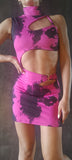Hot Dress Festinha - Fuchsia print