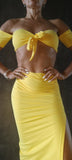 Set High waisted Sexy Skirt Charmosa  - Yellow