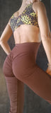 Elegant Jumpsuit Spider - Brown & animal print