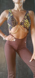 Elegant Jumpsuit Spider - Brown & animal print