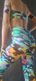 Set Charmosa Bell-trousers - Colorfull Camo print