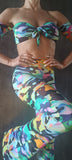 Set Charmosa Bell-trousers - Colorfull Camo print