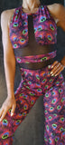 Elegant Jumpsuit Manifesto  - Fuchsia peacock print