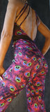 Elegant Jumpsuit Manifesto  - Fuchsia peacock print