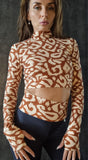 Top Cropped Long sleves - African print