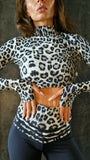 Top Cropped Long sleves - Leopard print