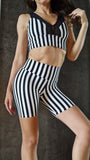 Atomic Shorts Set - Stripes print