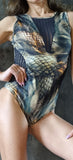 Elegant Body with tulle sleeveless - Animal print