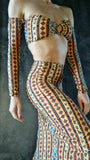 Set Hot Skirt Charmosa Ring - African print