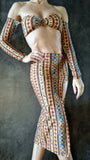Set Hot Skirt Charmosa Ring - African print
