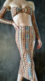 Set Hot Skirt Charmosa Ring - African print