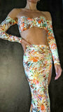 Set Hot Skirt Charmosa - Tropical print