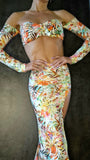 Set Hot Skirt Charmosa - Tropical print