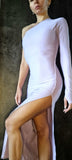 One shoulder elegant dress - Lilac