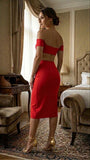 Set High waisted Sexy Skirt Charmosa  - Red