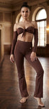 Set Charmosa long Bell-trousers - Brown