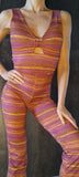 Elegant Jumpsuit Prestige - Stripes print