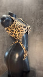 Bikini Style Bodysuit with ring - Animal print