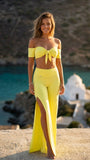 Set Charmosa Bell-trousers split - Yellow