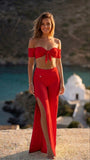 Set Charmosa Bell-trousers split - Red