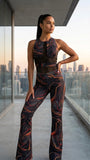 Elegant Jumpsuit Manifesto  - Abstract print