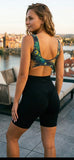 Mini Jumpsuit Spider - Black & Peacock print