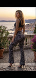 Elegant Jumpsuit Spider - Black & Leopard print