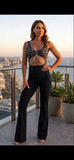 Elegant Jumpsuit Spider - Black & Leopard print