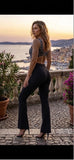 Elegant Jumpsuit Spider - Black & Leopard print