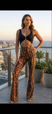 Elegant Jumpsuit Spider - Black & Tiger print