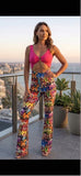 Elegant Jumpsuit Spider -  Grafity print & pink