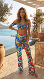 Set Charmosa Bell-trousers - Urban print