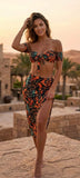 Set High waisted Sexy Skirt Charmosa  - Abstract print