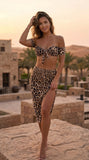 Set High waisted Sexy Skirt Charmosa  - Leopard print