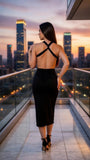 Set Bikini bodysuit Siren Sexy Skirt  - black