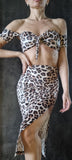 Set High waisted Sexy Skirt Charmosa  - Leopard