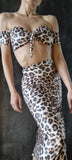 Set High waisted Sexy Skirt Charmosa  - Leopard