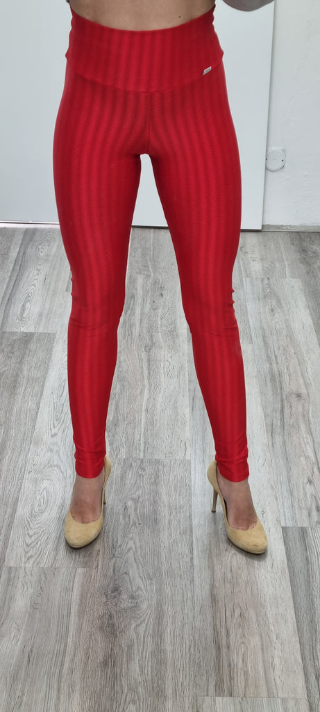 Elegant leggings in shiny Red