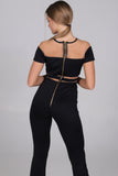 Elegant Black Jumpsuit with Tule