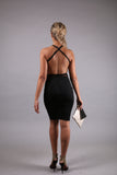 Casual and Hot Black Dress Backless