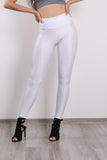 Elegant leggings in shiny white