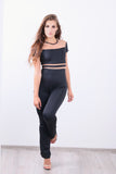 Elegant Black Jumpsuit with Tule