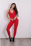 Elegant Red Flower Overall